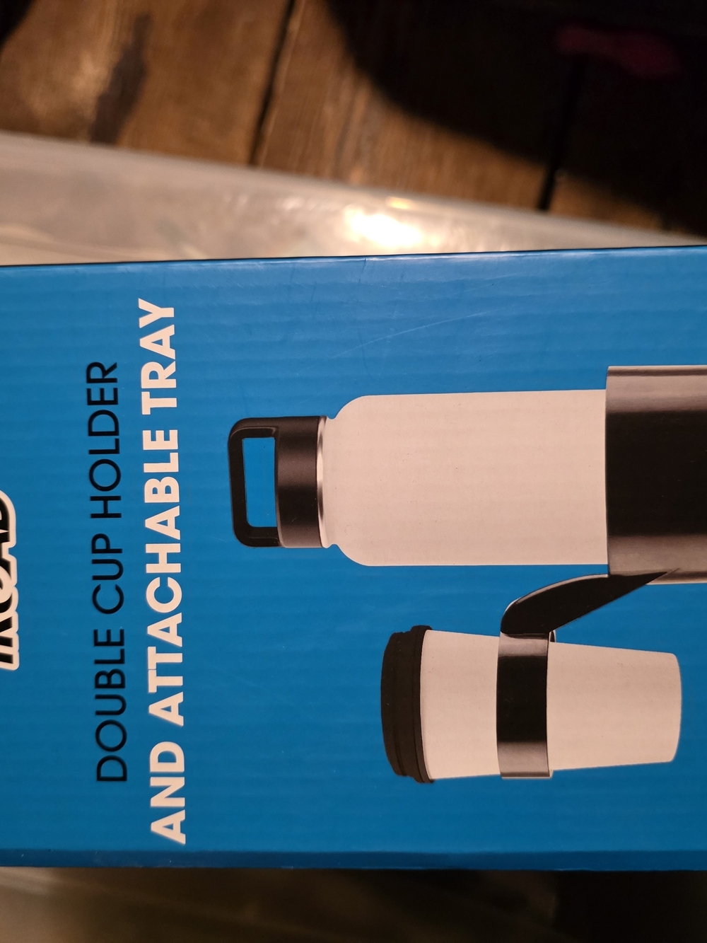 Double Cup Holder and Attachable Tray